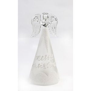 Decoratiune Craciun - Glass Angel with Light, Merry Christmas | Everbright Gifts imagine