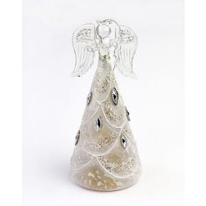 Decoratiune Craciun - Glass Angel with Light | Everbright Gifts imagine