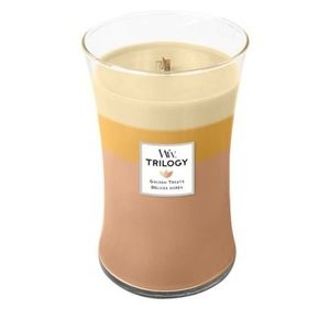 Lumanare parfumata - Large Jar Trilogy - Golden Treats | WoodWick imagine