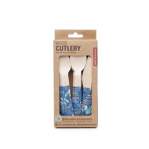 Set tacamuri din lemn - Wood Cutlery Flowers | Kikkerland imagine