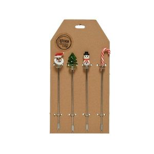 Tepuse - Alloy Tapas Pick - Santa - Snowman - Tree- Candy stick | Kaemingk imagine
