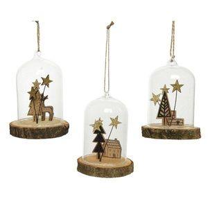 Decoratiune - Christmas Decor in Cloche with Hanger - mai multe modele | Kaemingk imagine