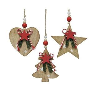 Decoratiune - Bead Hanger with Red Star - mai multe modele | Kaemingk imagine