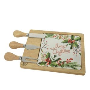 Platou branzeturi - Bamboo Cheese Plate Merry Christmas | Kaemingk imagine