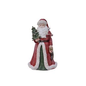 Figurina decorativa - Santa Standing with Tree | Kaemingk imagine