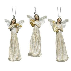 Decoratiune - Gold Glitter Angel with Hanger - mai multe modele | Kaemingk imagine