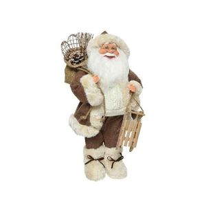 Figurina decorativa - Santa Eskimo, Brown 30 cm | Kaemingk imagine