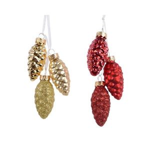 Globuri decorative - Pinecone - Mixed Red and Gold - mai multe culori | Kaemingk imagine