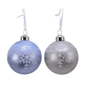 Set 3 globuri - Snowflake Pearl - mai multe culori | Kaemingk imagine