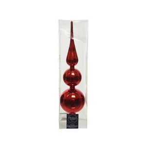 Varf de brad - Plain Treetop Shiny XL - Christmas Red | Kaemingk imagine
