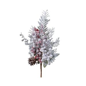 Decoratiune - Deco Spra Mix Berries Snow, Green/white - 50 cm | Kaemingk imagine