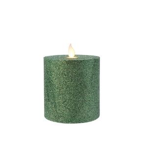 Decoratiune - LED Wax Waving Candle - Green, 10 cm | Kaemingk imagine