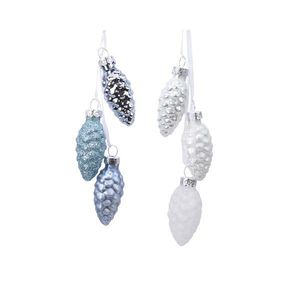 Globuri decorative - Pinecone - Mixed White and Blue - mai multe culori | Kaemingk imagine