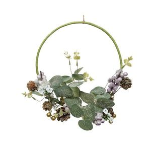 Decoratiune - Wreath Berries Jute Hanger, 30 cm | Kaemingk imagine