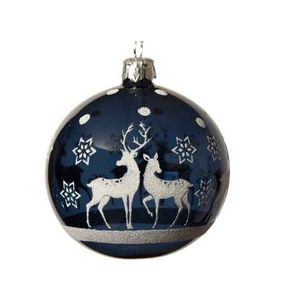 Glob - Reindeer with Star - Night Blue | Kaemingk imagine