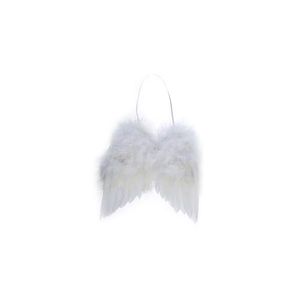Decoratiune Craciun - Angel Wings Feather White, 28x20cm | imagine
