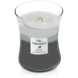 Lumanare parfumata - Trilogy Warm Woods, Medium Jar | WoodWick imagine