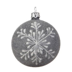 Glob de Craciun - Big Snowflake, stone grey | Kaemingk imagine