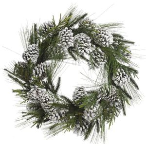 Decoratiune Craciun - Hardneedle Wreath Pinecone, 60x12cm | Kameingk imagine