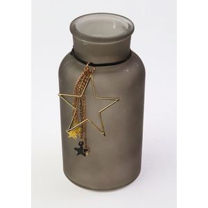 Decoratiune Craciun - Deco Jar with Gold Star, 8x18cm | Kaemingk imagine