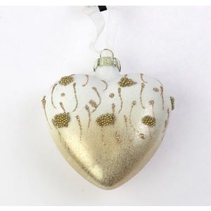 Glob - Glitter Heart, gold 8x7cm | Kaemingk imagine