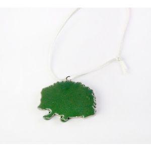 Decoratiune Craciun - Ceramic Hedgehog on String, green | Drescher imagine