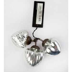Decoratiune Craciun - Glass Heart, 3 pieces 4cm | Drescher imagine