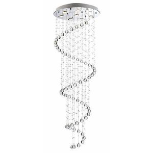 Candelabru Modern K9 Crystal Spiral Raindrops iluminat cu LED TotulPerfect imagine