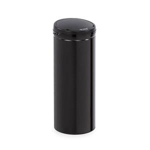 Klarstein Cleanton, coș de gunoi, rotund, cu senzor, 50 de litri, pentru saci de gunoi, ABS/oțel inoxidabil, negru imagine