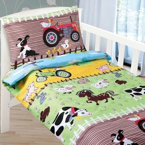 Lenjerie de pat din bumbac, pentru copii, AgataFarma, 90 x 135 cm, 45 x 60 cm, 90 x 135 cm, 45 x 60 cm imagine