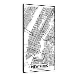 Klarstein Wonderwall Air Art Smart, încălzitor cu infraroșu, harta orașului New York, 60 x 120 cm, 700 W imagine