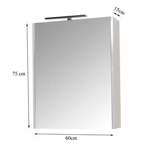 Set Baza, lavoar baie GN0541 cu sertare si oglinda GN5011 - 60 cm alb imagine