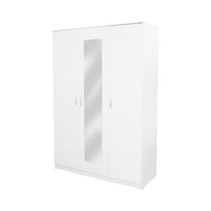 Dulap Soft 3 usi cu oglinda, alb, 135 x 200 x 53 cm imagine