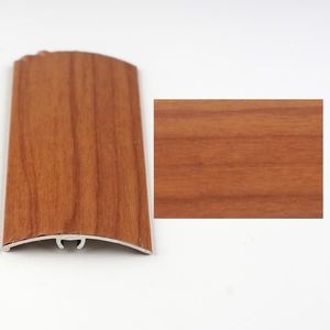 Profile de trecere cu diferenta de nivel aluminiu Ersin 3104, imitatie lemn nuc, maro roscat, cu suruburi mascate, 41mmx90cm, set 5 buc, cod 42090 imagine