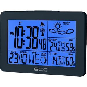 Statie meteo interior-exterior ECG MS 200 Grey, senzor extern fara fir, LCD, ceas, alarma imagine