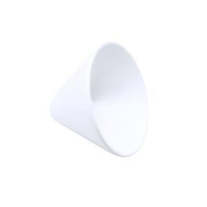 Buton pentru mobila Conic Zamak, finisaj alb mat, D 43 mm imagine