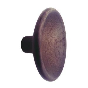 Buton din lemn pentru mobila Disc Wood, finisaj nuc, D 38 mm imagine