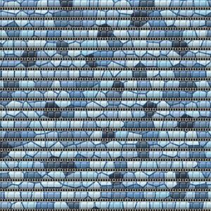 Covoras baie Mosaic Blue Friedola, model mozaic, 3D, albastru, antiderapant, spuma PVC, 65cmx15ml, Cod 79817.9 imagine
