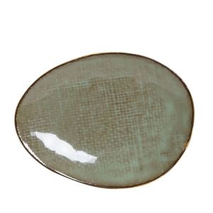 Platou Pebble din ceramica turcoaz 27.9x23 cm imagine