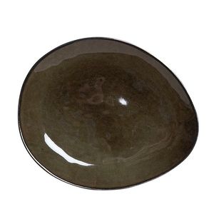 Farfurie desert Olive din ceramica verde 20x17 cm imagine