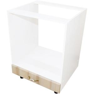 Corp pentru cuptor incorporabil cu sertar Zebra, alb/MDF Sonoma, fara blat, 60 x 82 x 57 cm - Spectral Mobila imagine
