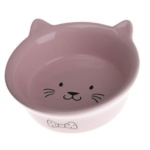 Castron ceramic Cat, rotund, roz imagine