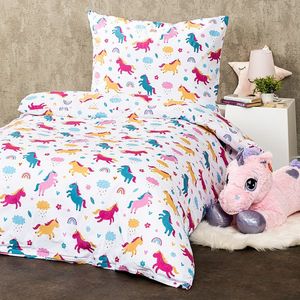 Lenjerie pat 4Home Unicorn pentru copii, bumbac, 140 x 200 cm, 70 x 90 cm imagine