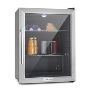 Klarstein Beersafe XL, frigider de 60 de litri, clasa energetică D, ușă din sticlă, oțel inoxidabil imagine