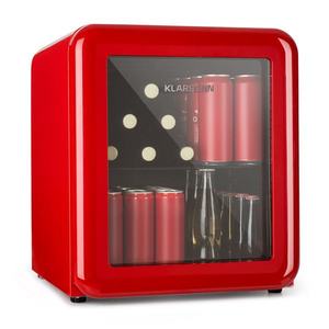 Klarstein PopLife, frigider pentru băuturi, frigider, 48 litri, 0 - 10 °C, design retro, roșu imagine