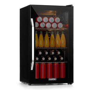 Klarstein Beersafe XXL Onyx, frigider, E, LED, 3 grătare metalice, ușă din sticlă, onyx imagine