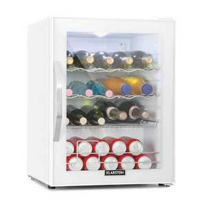 Klarstein Beersafe XL Quartz, frigider, D, 60l, LED, 2 grătare metalice, ușă de sticlă, albă imagine