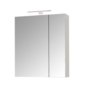Set Baza si lavoar GN0541 cu sertare, suspendat si Oglinda Celine - 60 cm, alb imagine