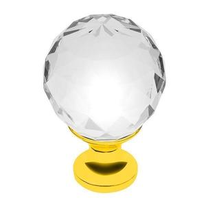 Buton pentru mobila cristal Crpa, finisaj auriu lucios+cristal transparent, D: 30 mm imagine