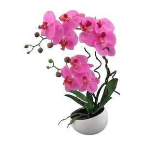 Orhidee artificială în ghiveci, roz, 42 cm imagine